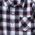 thumbnail image 3 of Toddler Kids Boys Girls Flannel Plaid Shirt Jacket Button Baby Classic Red Plaid Shirt Jacket Fall Winter Clothes, 3 of 4