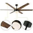 thumbnail image 3 of C Cattleya 70 in.Indoor Antique Woodgrain/Black Ceiling Fan Integrated LED Light Kit with Remote Control, 3 of 9