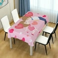 thumbnail image 6 of Coolnut Romantic Valentine's Day Kiss Rectangle Tablecloth,Valentine's Day Mother's Day Kitchen Decoration Dinner Rectangular Table Cover for Party Holiday Hotel BBQ-Machine Washable 60x90In, 6 of 7