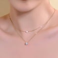 thumbnail image 3 of AYYUFE Women Necklace Shiny Rhinestone Pearl Double Layer Choker Chain Necklace, 3 of 8