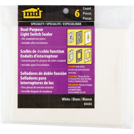 

2Pc M-D Dual Purpose Switch & Wall Plate Insulator (6-Pack)