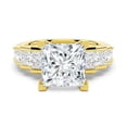 thumbnail image 6 of 4CT Princess Cut Moissanite Diamond Prong set Engagement Ring for Women, 14K Yellow Gold, US 7, 6 of 8