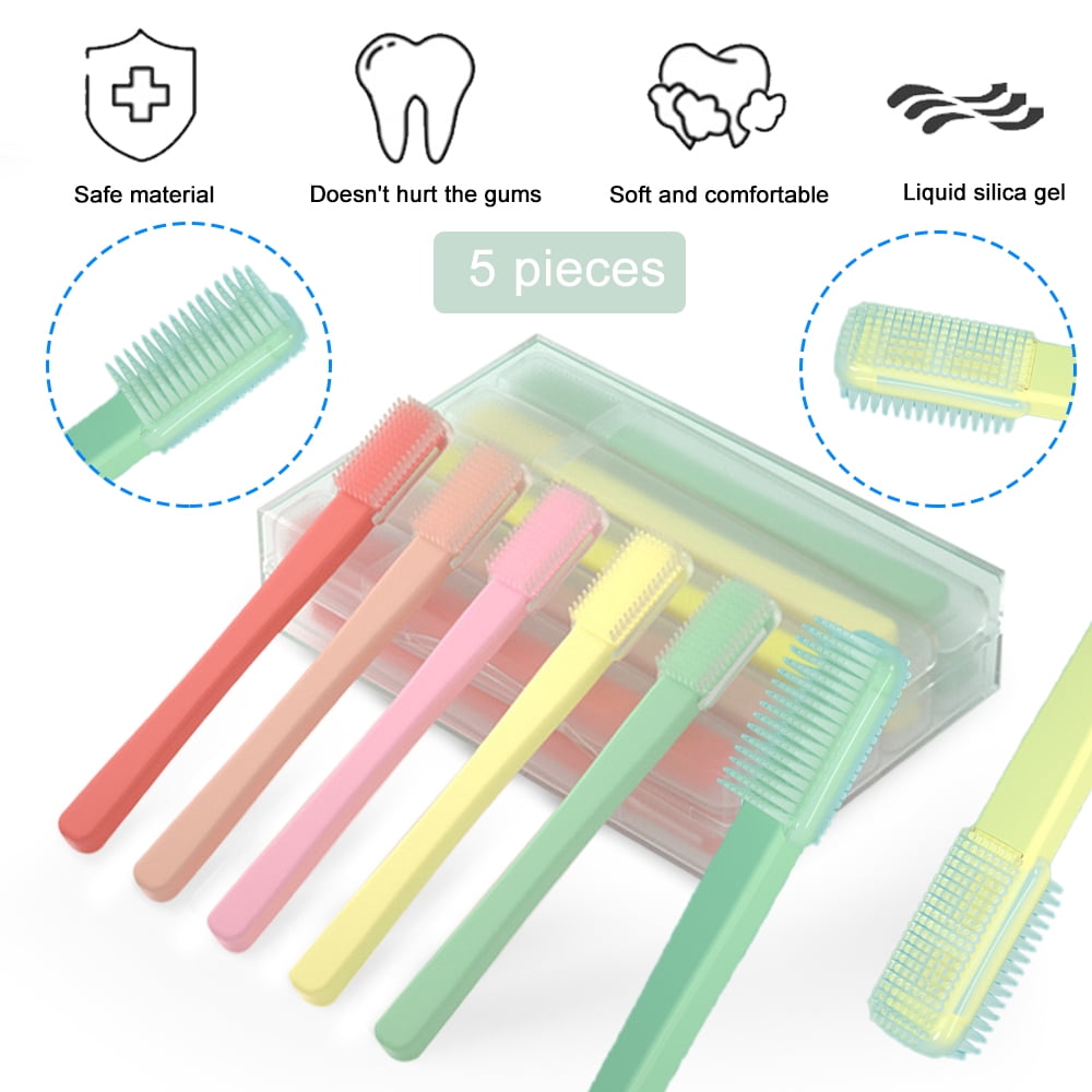 LNKOO 5 Pack Baby Toothbrush Silicone Toddler Toothbrushes Infant