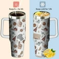 thumbnail image 3 of 40oz Basketball Tumbler with Handle, Birthday Gift for Man, Sports Coach Insulated Stainless Steel Cup with Lid and Straws, Reusable Travel Coffee Mug Water Bottle, 3 of 6