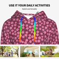 thumbnail image 4 of Kdxio Flowers With Green Leaves Print Womens Oversized Hoodies Sweatshirts Hooded Pullover Tops Sweaters Casual-Medium, 4 of 7