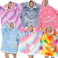 thumbnail image 4 of Lazy TV Manta con capucha Sherpa Fleece manta usable de gran tamaño, Sudadera con capucha gruesa cálida para mujeres, hombres y adolescentes, 4 of 4