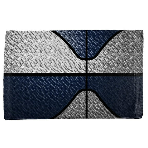 Championship Basketball White & Navy Blue All Over Sport Towel
