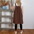 thumbnail image 4 of Bigersell Long Dress Women Printed Short Sleeve Round Neck Dress Casual Polka Dot Midi Dress Cute Dresses for Female Women Shirt Dress Dresses, Style 36042, Brown L, 4 of 8