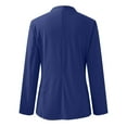 thumbnail image 5 of QWIED Blazers for Women Business Casual Bussiness Casual Suit Coat Long Sleeve Button Down Solid Lapel Suits with Pockets Jackets for Women Blue XL, 5 of 5