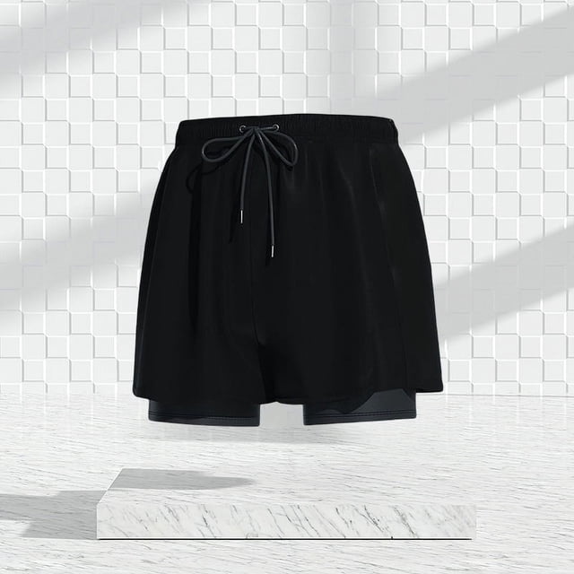 Bañador para hombre, antivergüenza, holgado, de secado rápido, conjunto de traje de baño tipo bóxer, pantalones de playa, equipo de natación para aguas termales