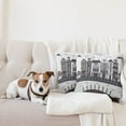 thumbnail image 4 of Amsterdam Throw Pillow Cushion Cover Pack of 2, Geometric and Interpretation of City View, Zippered Double-Side Digital Print, 4 Sizes, Taupe Grey Eggshell, by Ambesonne, 4 of 5