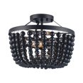 thumbnail image 2 of Hampton Bay Cayman 13 in. 2-Light Black Beaded Semi-Flush Mount Ceiling Light Fixture with Black Beaded Shade, 2 of 7
