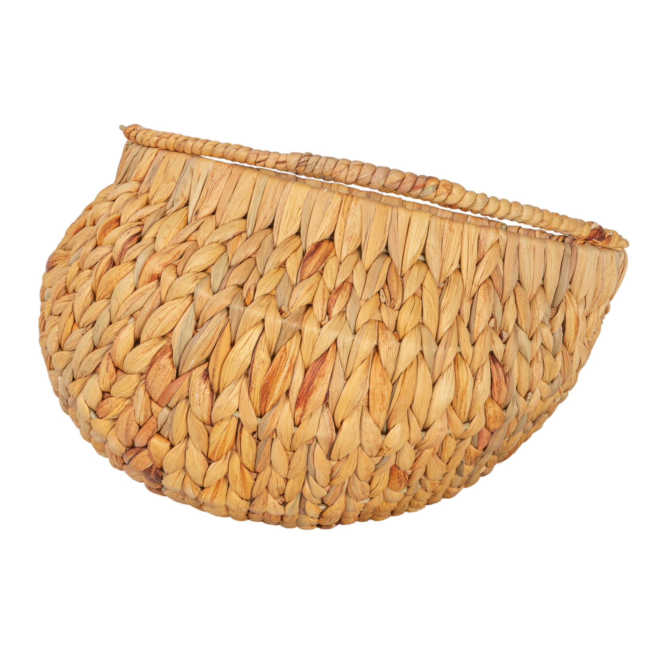 Household Essentials Water Hyacinth Handwoven Flower Basket Set, Natural, Set of 2