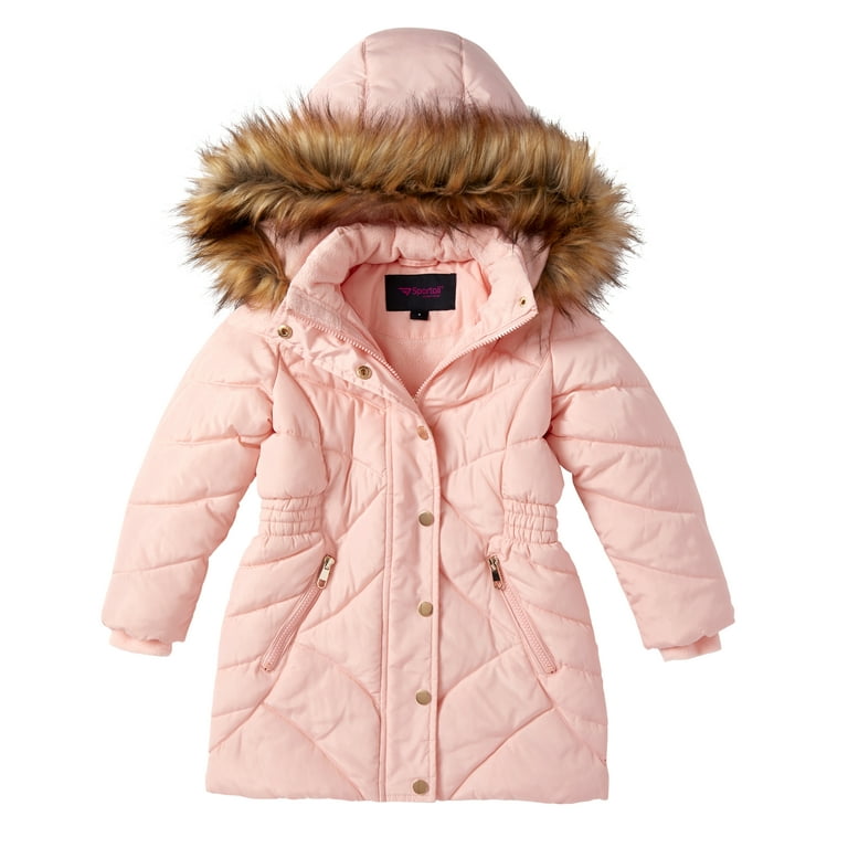 Blush padded coat sale