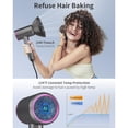 thumbnail image 4 of Fast-Drying Ionic Hair Dryer,2200 Watt High-Speed Ionic Blow Dryer with Diffuser/Concentrator/Comb Nozzle,LED Temp Display,Intelligent Temp Control,Low Noise for Home Salon Travel (Slvery), 4 of 8