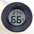 thumbnail image 3 of 1PC Round Digital Hygrometer Thermometer Embedded Electronic Digital Hygrometer Acrylic Reptile Pet Humidity Meter for Pet Store Home Use (Black), 3 of 8