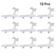 thumbnail image 4 of 12pcs Plate Display Stand Tray Rack Golden Silver Tray Rack Plastic Tray Rack Foldable Tray Rack (Silver), 4 of 9