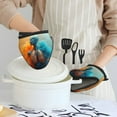 thumbnail image 6 of Disketp Surreal Body Art Non-Slip Mini Oven Mitt Set, Short Oven Mitts for Baking Grilling Barbecue Microwave, 5.9"x5.9"in, 6 of 7