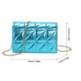 thumbnail image 2 of Bolsa De Hombro Bolso bandolera acolchado con hilo bordado de rombos para mujer (azul) Likrtyny Para Estrenar, 2 of 5