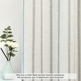 thumbnail image 2 of DriftAway Farmhouse Linen Blend Blackout Tie Up Curtain for Kitchen Vertical Striped Printed Linen Curtains Tie Up Shade for Bedroom Adjustable Balloon Rod Pocket 47"L x 25"W Grey, 2 of 9