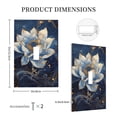 thumbnail image 3 of Fotbe Blue Golden Dream Lotus Print Duplex Receptacle Wall Plate, 1-Gang 5.0" x3.0" Wall Outlet Covers, Dual Outlet Faceplates Covers, Color-matched Screws Included-Style T, 3 of 6