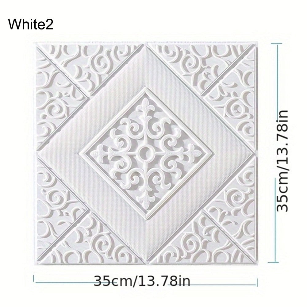 30Pcs 3D Foam Tile Brick Wall Sticker Self-Stick Waterproof Ceiling Panel