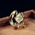 thumbnail image 3 of Brass Crabs Statues Figurines Retro Crabs Statue Figurines Sculptures Tabletop Centerpieces Home Decors Collectibles, 3 of 10