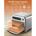 MOOSOO Air Fryer Oven 10.6QT , 8in1 Air Fryer Toaster Oven Combo with