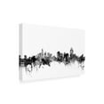 thumbnail image 3 of Trademark Fine Art Michael Tompsett Cincinnati Ohio Skyline B&W Canvas Wall Art - 12x19, 3 of 5