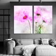 thumbnail image 2 of Wall26-2 Plane Canvas Wall Art- Watercolor Painting Pink Flower for Living Room -Giclee Painting Wall Bedroom Living House Decoration Home Art - 24"x36" x 2 Panels, 2 of 4