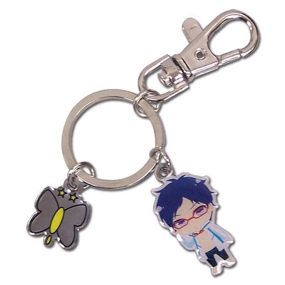 Key Chain - Free! - New Rei SD & Icon Metal Anime Licensed ge85015