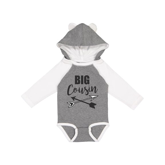 Inktastic Big Cousin with Arrows Boys or Girls Long Sleeve Baby Bodysuit