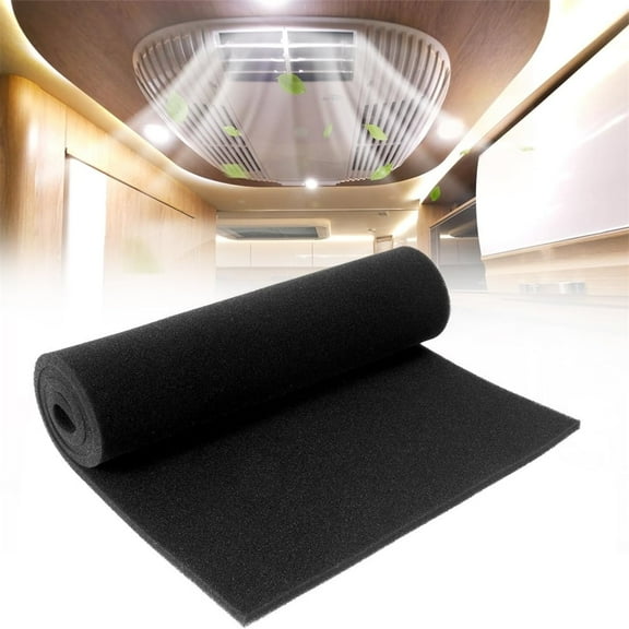 Air Conditioner Filtration Foam,RV A/C Filters Replacement,High-density Dustproof Foam Filters,Dehumidifier Filters,Trash Cans Filters,Easy to Cut,for Travel Camper 40 x 16 Inches Black