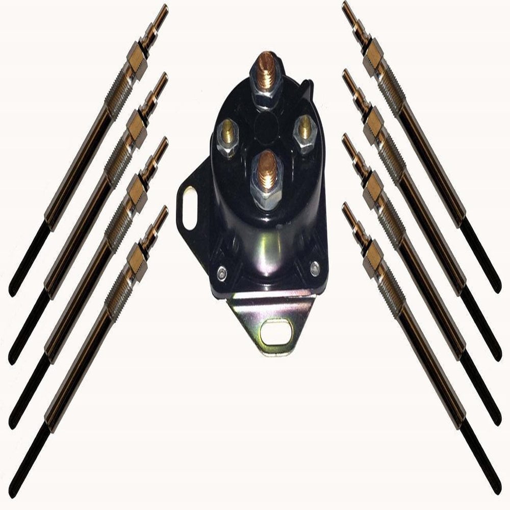 7.3L Power Stoke Diesel 8 Dual Core Glow Plug & Relay Solenoid For Ford