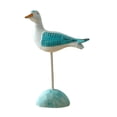 thumbnail image 4 of Tabletop Sculpture Seagull Figurine Artwork Unique Bird Shape Wood Decor for Coastal Housewarming Gift, 4 of 9