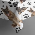 thumbnail image 5 of German Shepherd Dog and Footprint Square Tablecloth,Waterproof Square Table Cover,Wipeable Spillproof Washable Table Cover for Home Kitchen Party Decor 52"x52"(132x132cm), 5 of 6