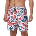 thumbnail image 2 of Gaeub Birds Flowers Mens Swim Trunks Stretch Beach Shorts Quick Dry for Men Swim Shorts Swimwear with Pockets- Medium, 2 of 9