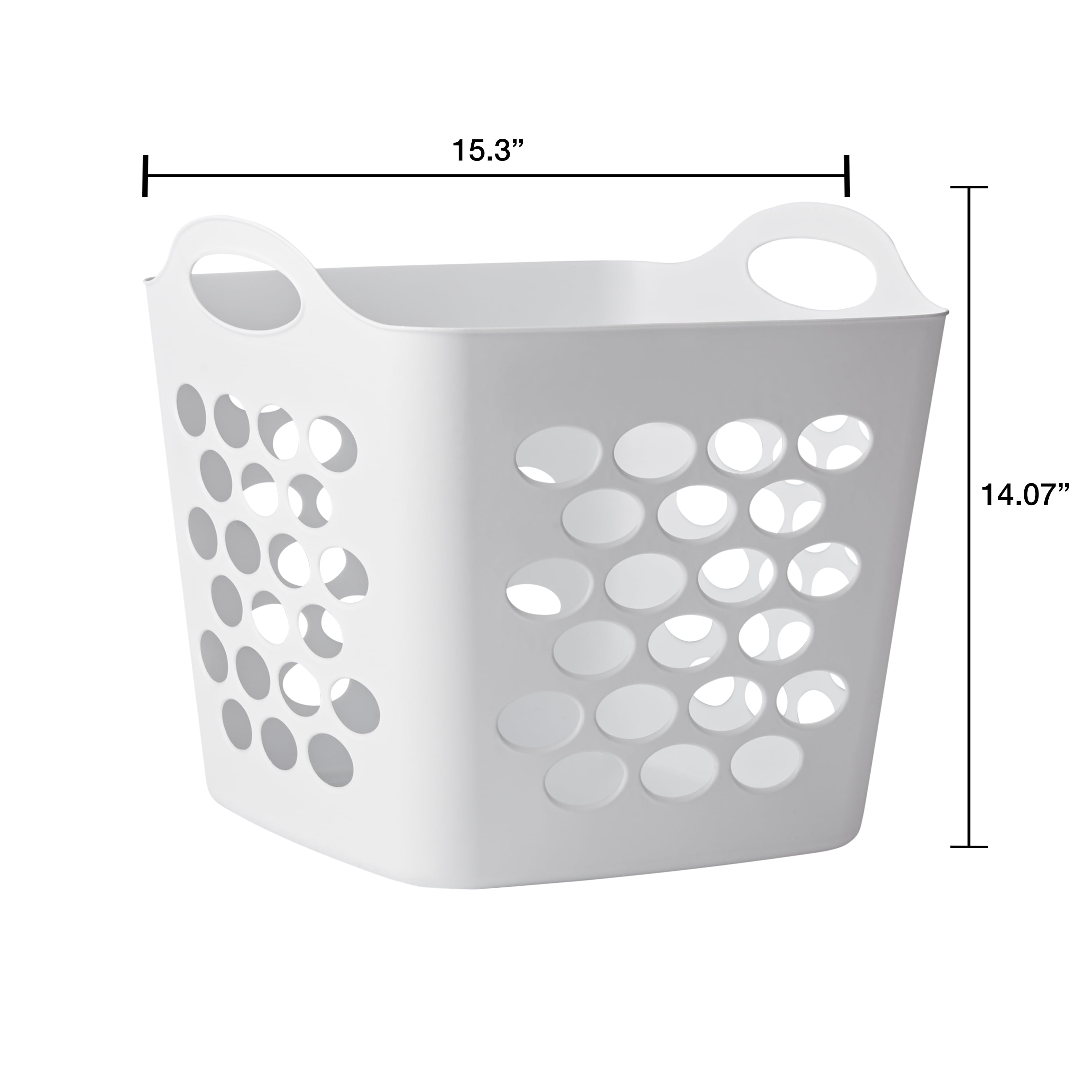 Mainstays Small Plastic Decorative Basket, Set of 4, Arctic White