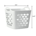 thumbnail image 4 of Mainstays Plastic Laundry Hamper, Flexible Square, Breathable with Handles, White, 4 of 11