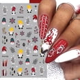 thumbnail image 3 of Pegatinas 3D de Navidad para decoración de uñas, calcomanías deslizantes para manicura, hombre de jengibre, Papá Noel rojo, árbol, oso, muñeco de nieve, ciervo, 3 of 4