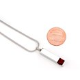 thumbnail image 4 of Cremation Jewelry Memorial Birthstone Bar Necklace Handcrafted Waterproof Human Ashes Urn Container with Free Funnel Kit and Velvet Jewelry Box [July], 4 of 9
