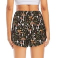 thumbnail image 3 of Picia Mushroom Garnish Pattern Women's 2 in 1 Athletic Running Shorts High Waisted Workout Casual Gym Sweat Shorts with Comfy Liner Zipper Pockets-Medium, 3 of 9