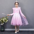thumbnail image 4 of Elsa Robe pour Filles Enfants à Manches Longues Robe de Fête à Paillettes Halloween Cosplay Costume de Princesse Robe d'Anniversaire Déguisement, 4 of 7