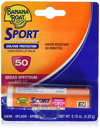 6 Pack - Banana Boat Sport Performance Sunscreen Lip Balm SPF 50 .15oz Each
