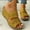 Jaune, variante sur Dvkptbk Wedge Sandales pour Femmes à Plateforme Talons Hauts et Semelles Plates Confortables Chaussures d'Été de Mariage - Soldes d'Été Liquidation