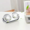 thumbnail image 2 of PALIFEUR Double-Head Desk Fan, High Wind Power Aromatherapy Fan, Lightweight Portable Fan for Bedroom Home Office, 3 Speed Settings Adjustable Small Fan, 4.6x9.1 Inch, 2 of 9