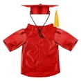 thumbnail image 2 of Pet Graduation Costume Set, Small Animal Graduation Cap and Gown for Dogs and Cats, Graduation Party Decorations and Photo Props for Puppies B#015 Red, 2 of 6