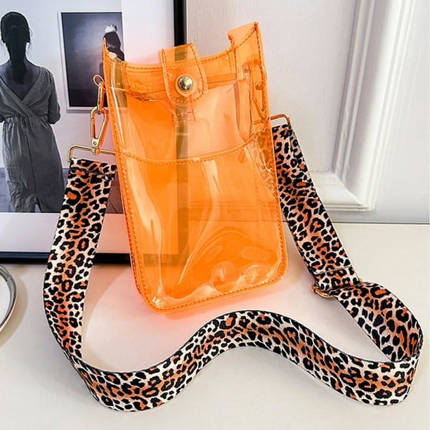 Mini bolso transparente para telefono para mujer bolso bandolera de moda de PVC bolso bandolera Simple con correa ancha Walmart en linea