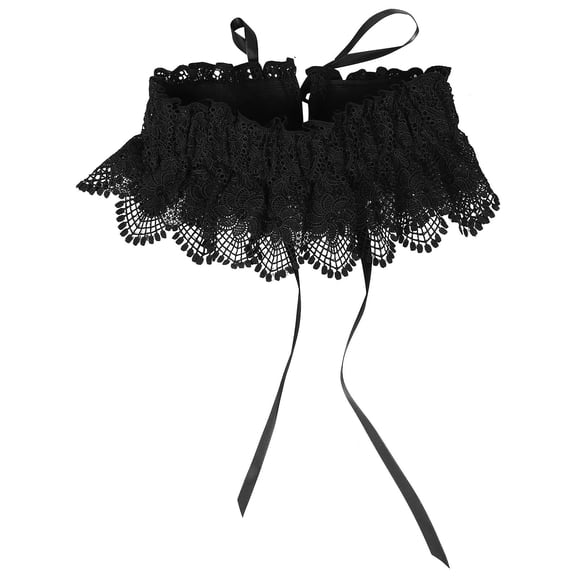 IFANLANDOR Lace Belts For Women Lace Wide Waist Belt Black Fabric 1Pcs Elastic Stretch For Weddings