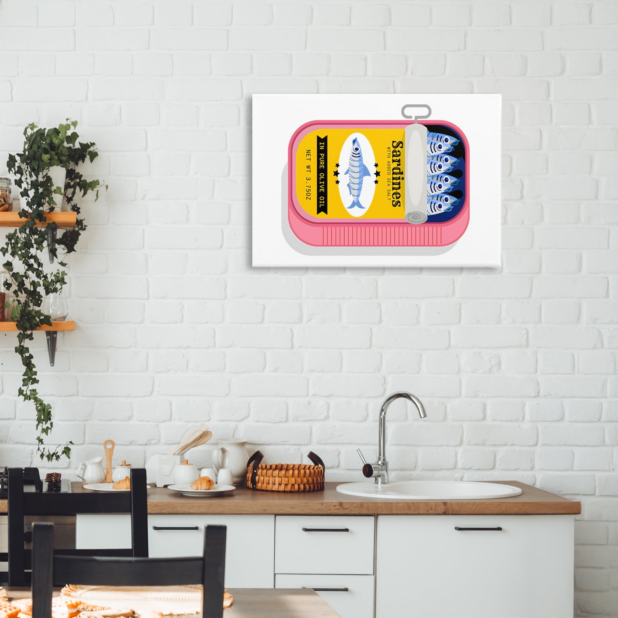 Stupell Industries Retro Can of Sardines Canvas Wall Art, design by Creative Studio